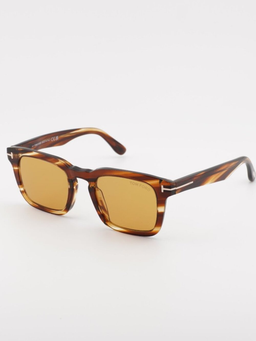 Tom Ford Dax FT0751 53E Sunglasses Havana Square Frame, Brown Lenses